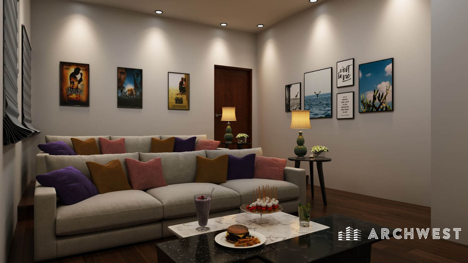 8. 3D Render of Media Room, Texas, USA